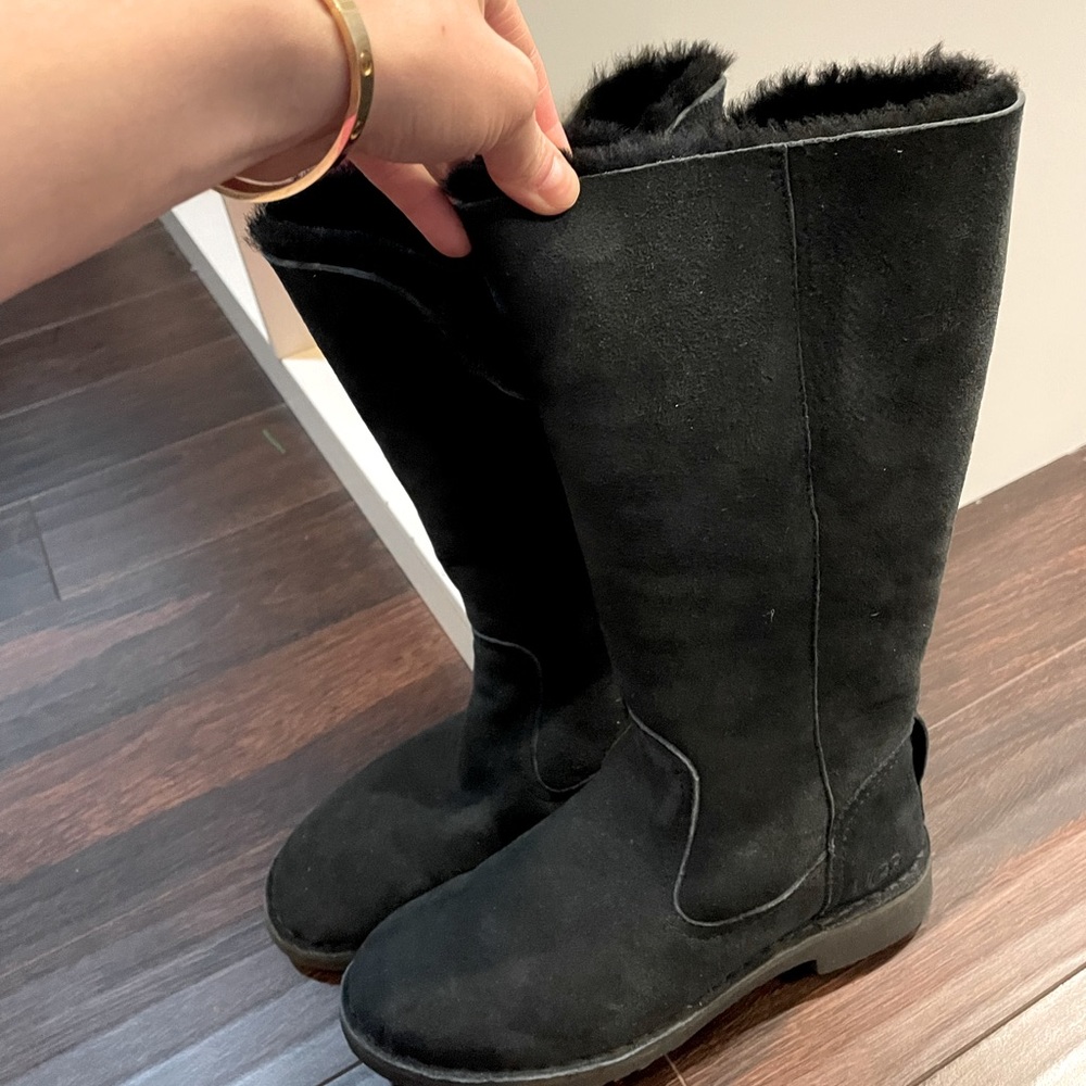 UGG suede fur lined boots